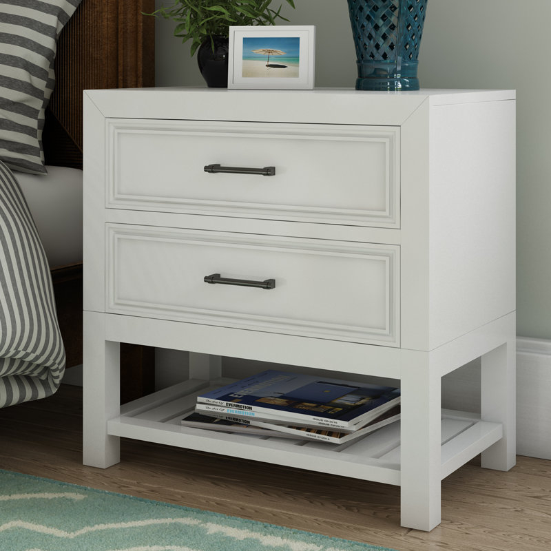 Beachcrest Home Elosie 2 Drawer Nightstand & Reviews Wayfair